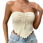 Tie-Up Irregular Tube Top