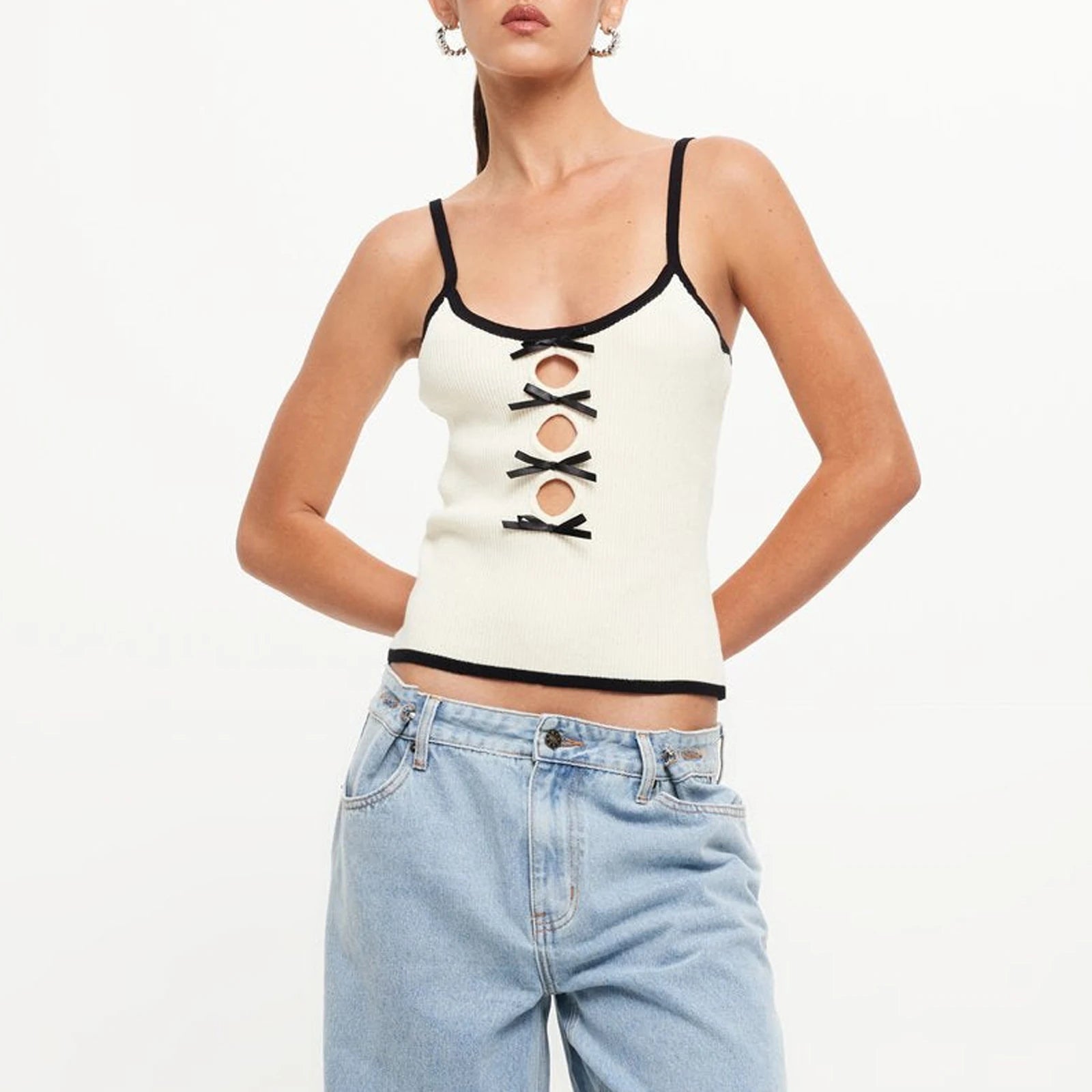 Bowknot Knitted Cami
