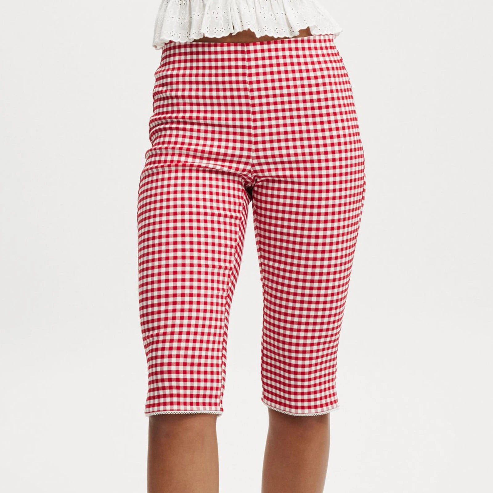 Graphic Print Low Rise Capri Pants