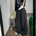 Striped Patchwork Wide-Leg Pants