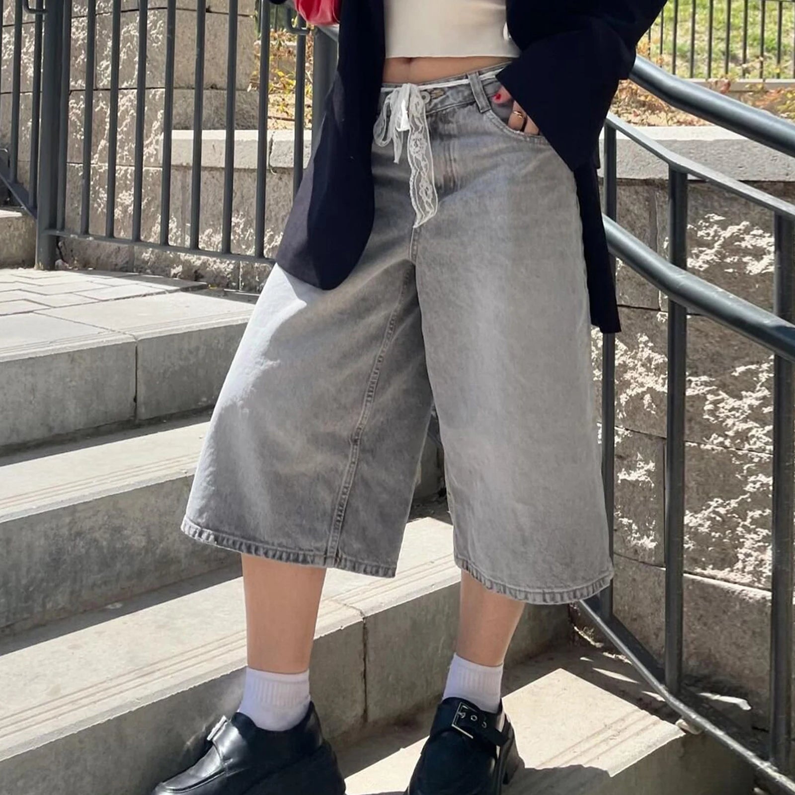 Vintage Baggy Jean Shorts