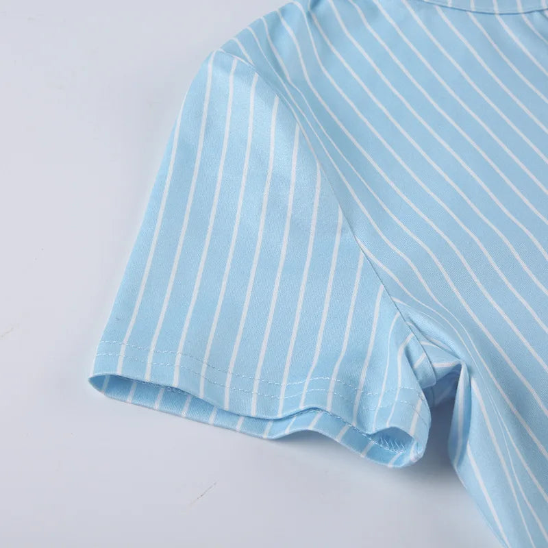 Blue Stripe Button-Up Shirt