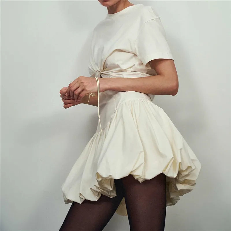Ruffle Balloon Mini Skirt