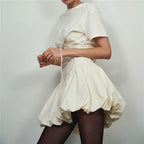 Ruffle Balloon Mini Skirt