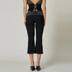 Polka Dot Flare Capri Pants