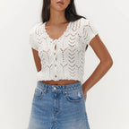 Tie-Front Hollow Tee