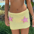 Knit Starfish Mini Skirt
