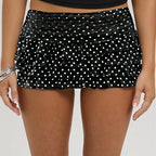 Polka Dot Ruffle Mini Skirt