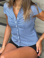 Plaid Button-Down Shirt