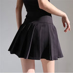 High-Waist Pleated Mini Skirt