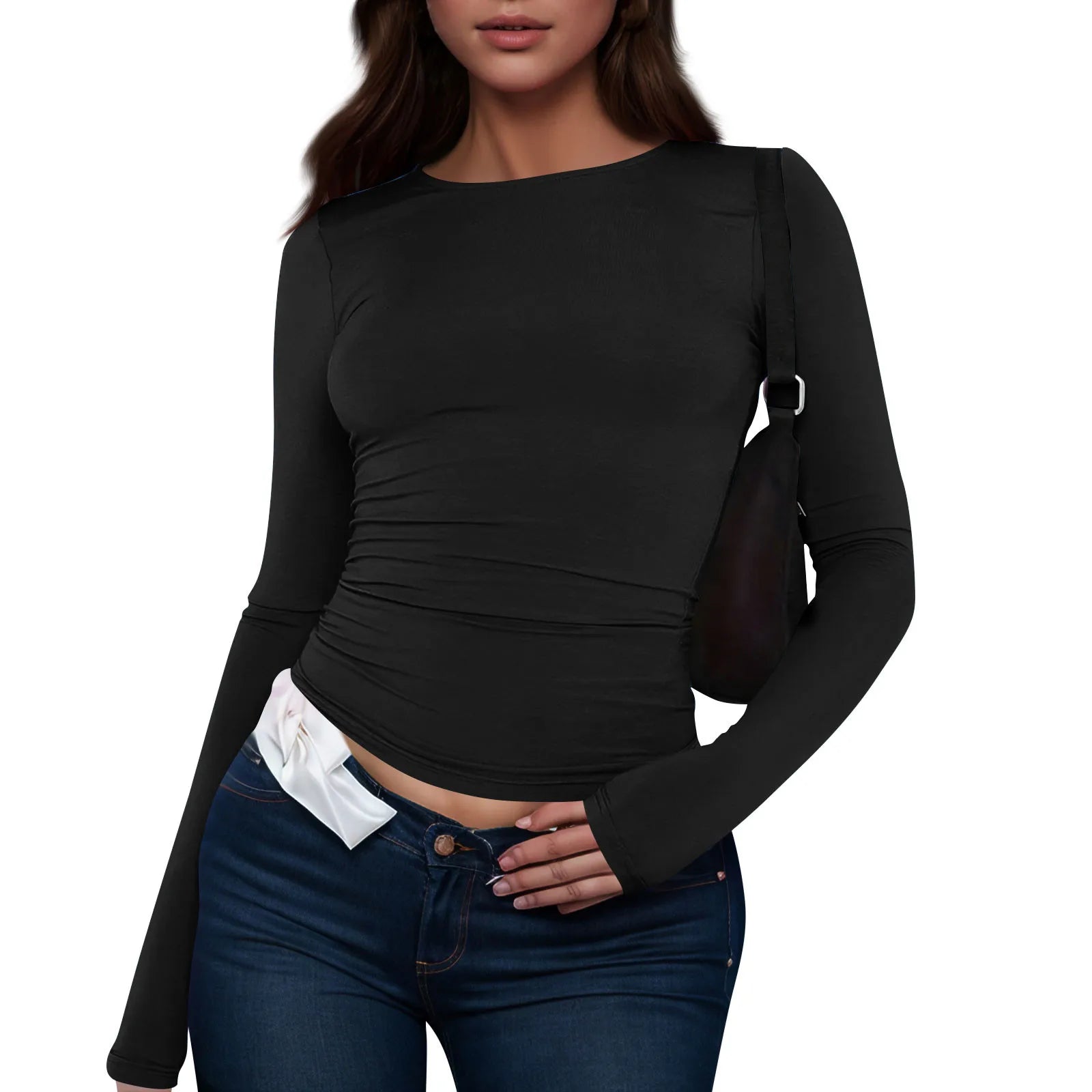 Cotton O-Neck Crop Top