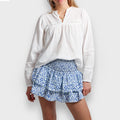 Ruffle Smocked Mini Skirt