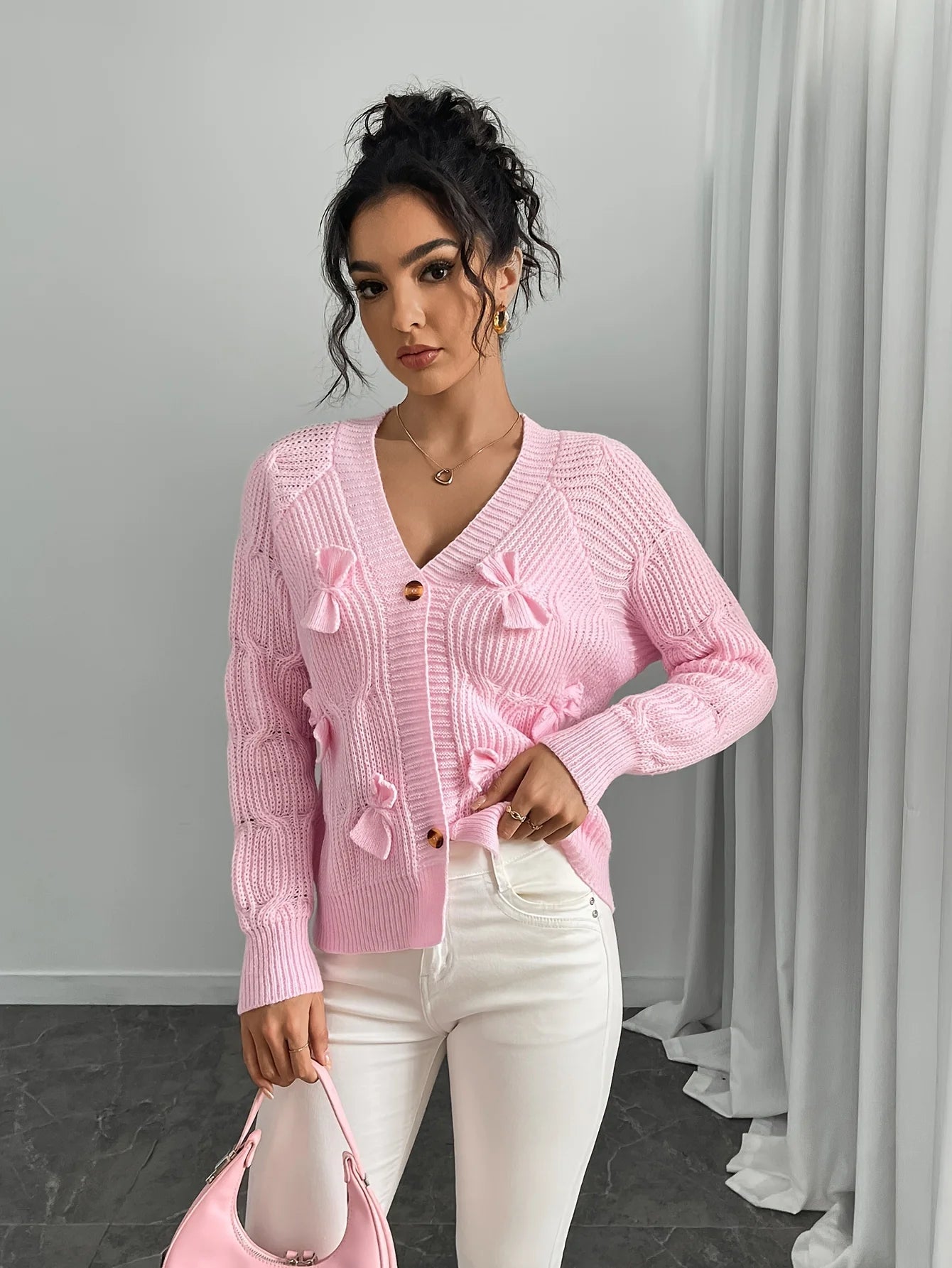 Bow Knit Cardigan