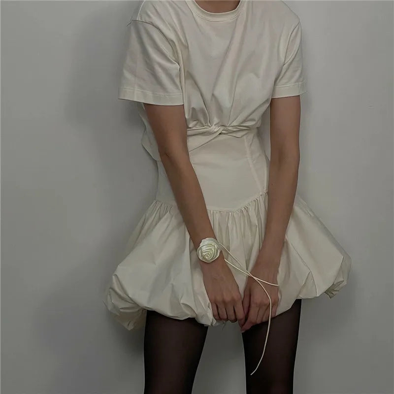 Ruffle Balloon Mini Skirt