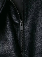 BF - synthetic leather stand collar Jacket