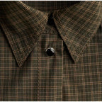 Green Plaid Button-Up Shirt