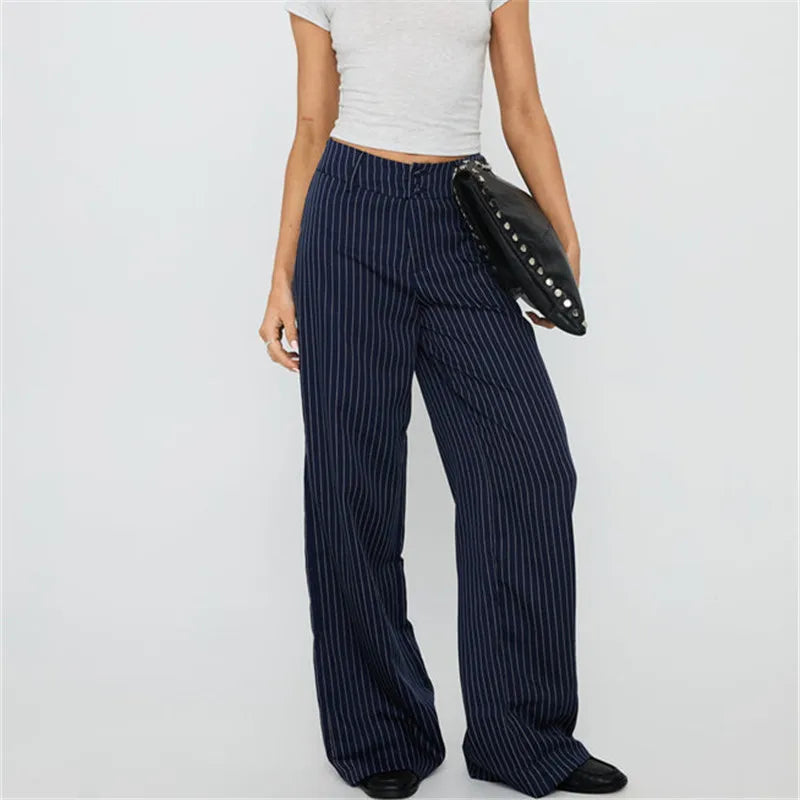 Striped Wide-Leg Pants