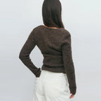BF - Deep V Vintage Knit Cardigan