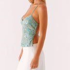 Sequin V-Neck Tank