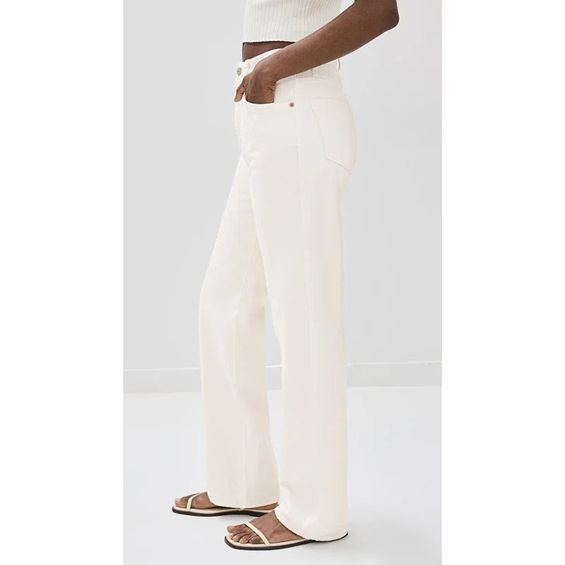 High-Waist Classic Straight Jeans