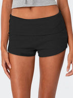 Low-Rise Foldover Lounge Shorts