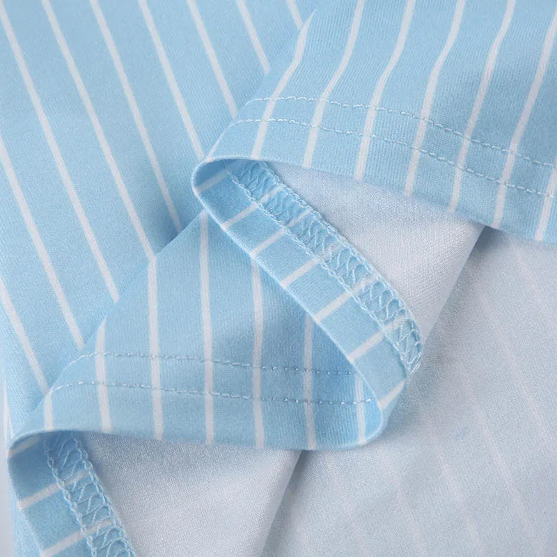 Blue Stripe Button-Up Shirt