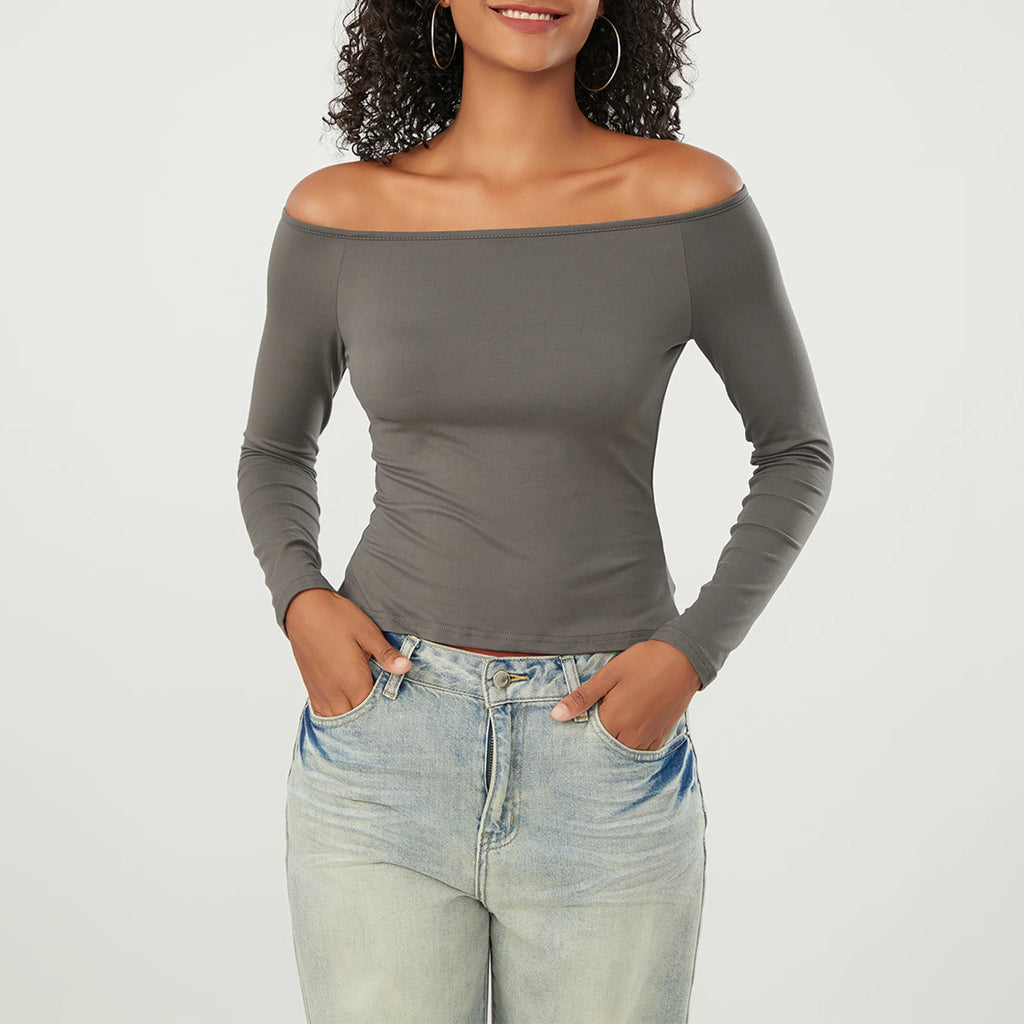 Off-Shoulder Crop Tee