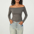 Off-Shoulder Crop Tee