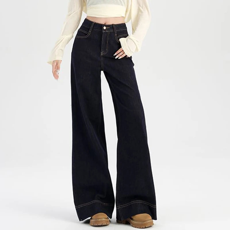 High-Waist Punk Denim Skirt