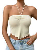 Tie-Up Irregular Tube Top