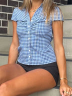 Plaid Button-Down Shirt