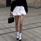 Ruffle Balloon Mini Skirt