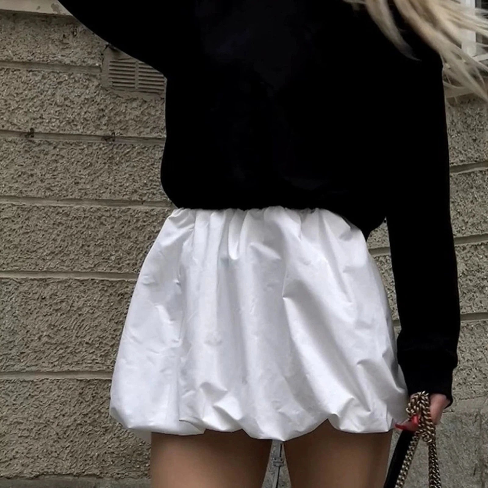 Ruffle Balloon Mini Skirt