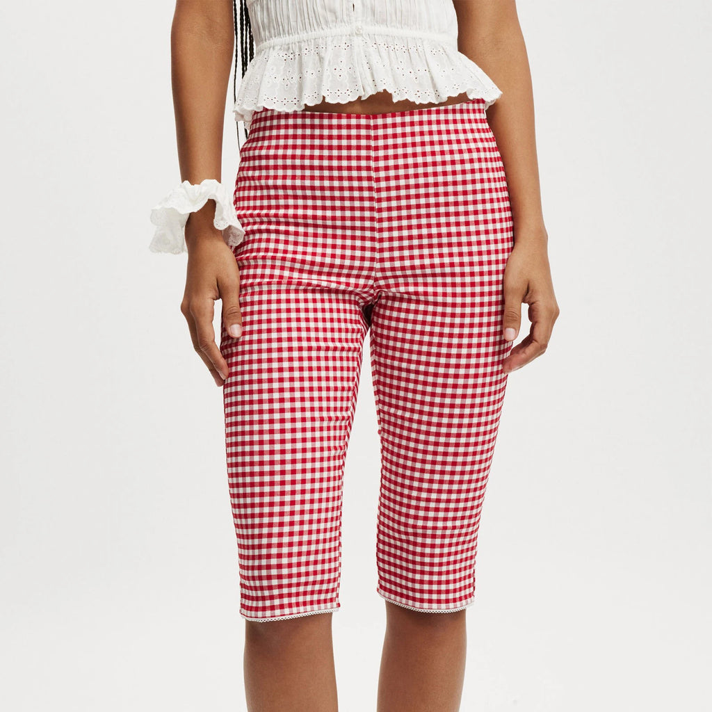 Graphic Print Low Rise Capri Pants