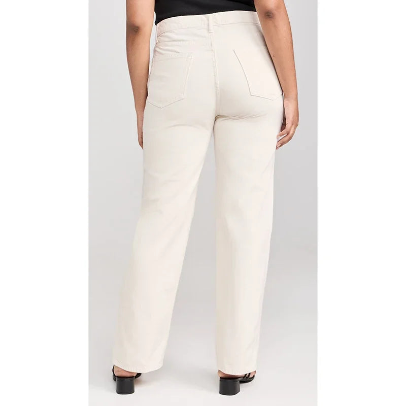 High-Waist Classic Straight Jeans