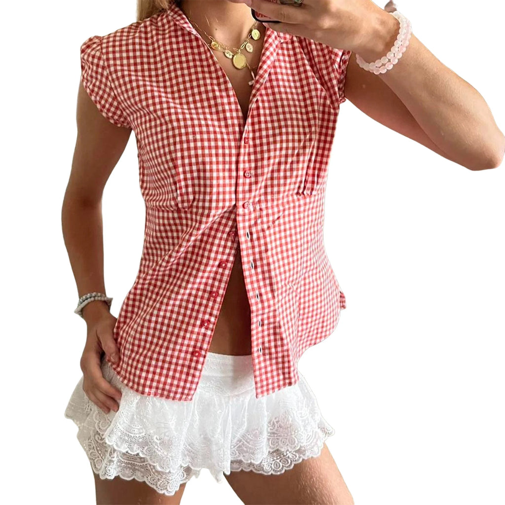 Floral Ruffle V-Neck Top