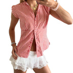 Floral Ruffle V-Neck Top