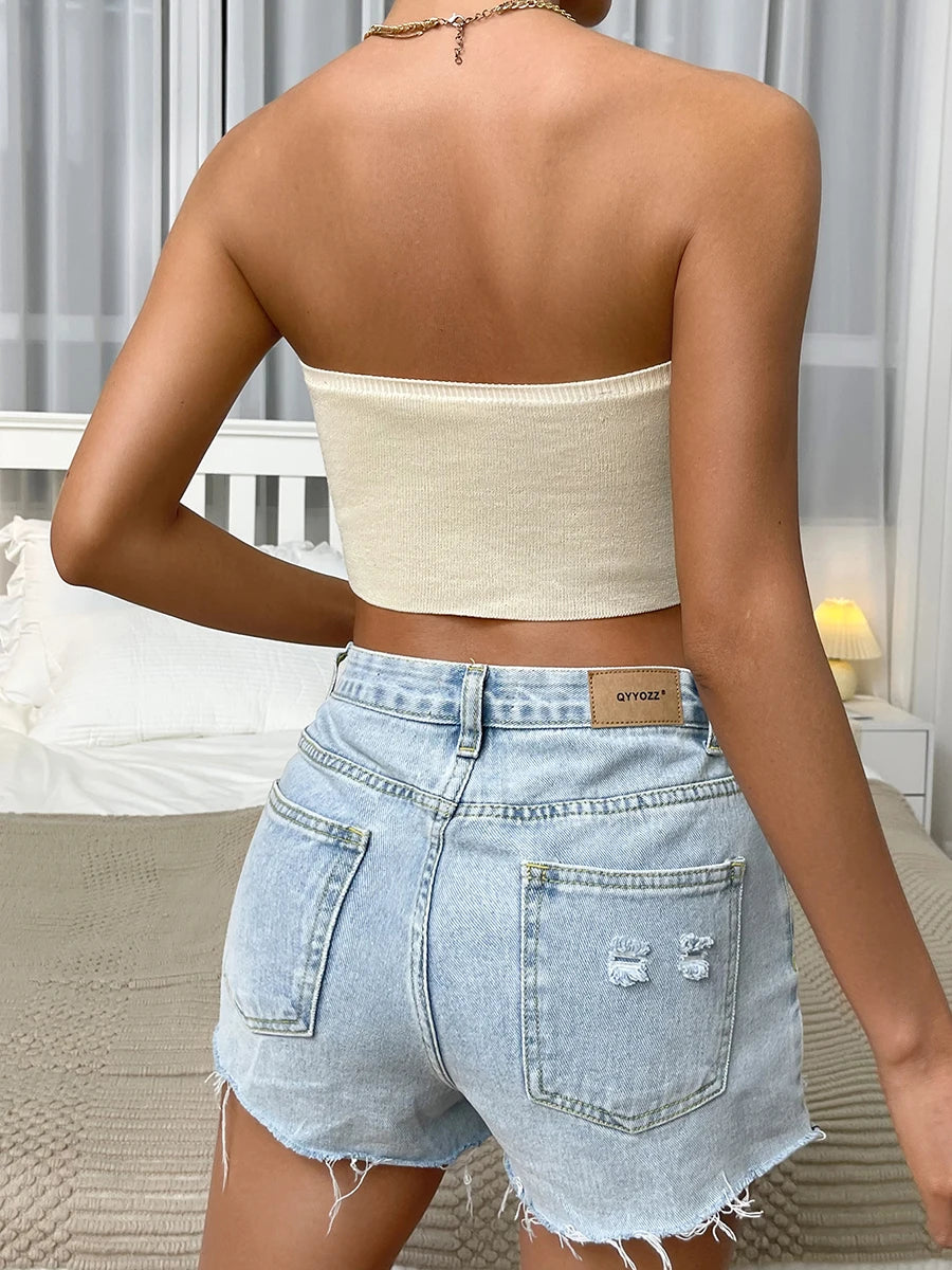 Tie-Up Irregular Tube Top