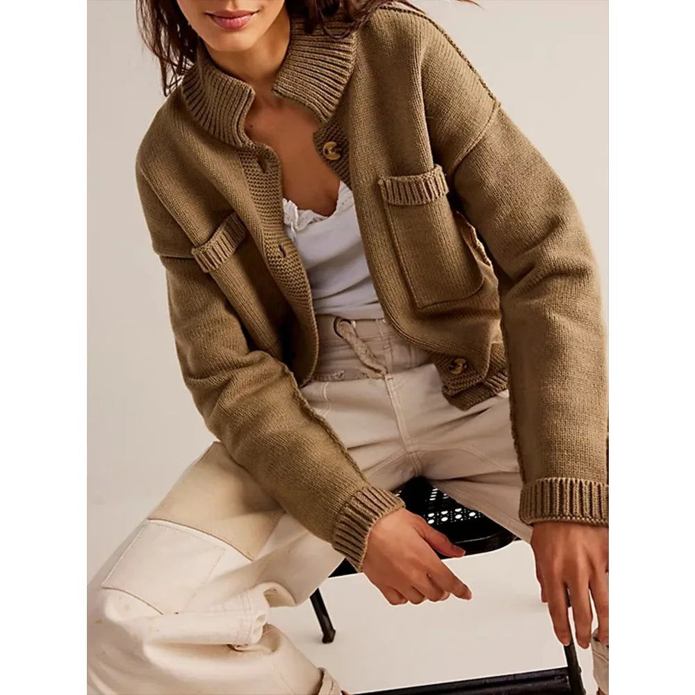Button-Up Knit Cardigan
