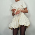 Ruffle Balloon Mini Skirt
