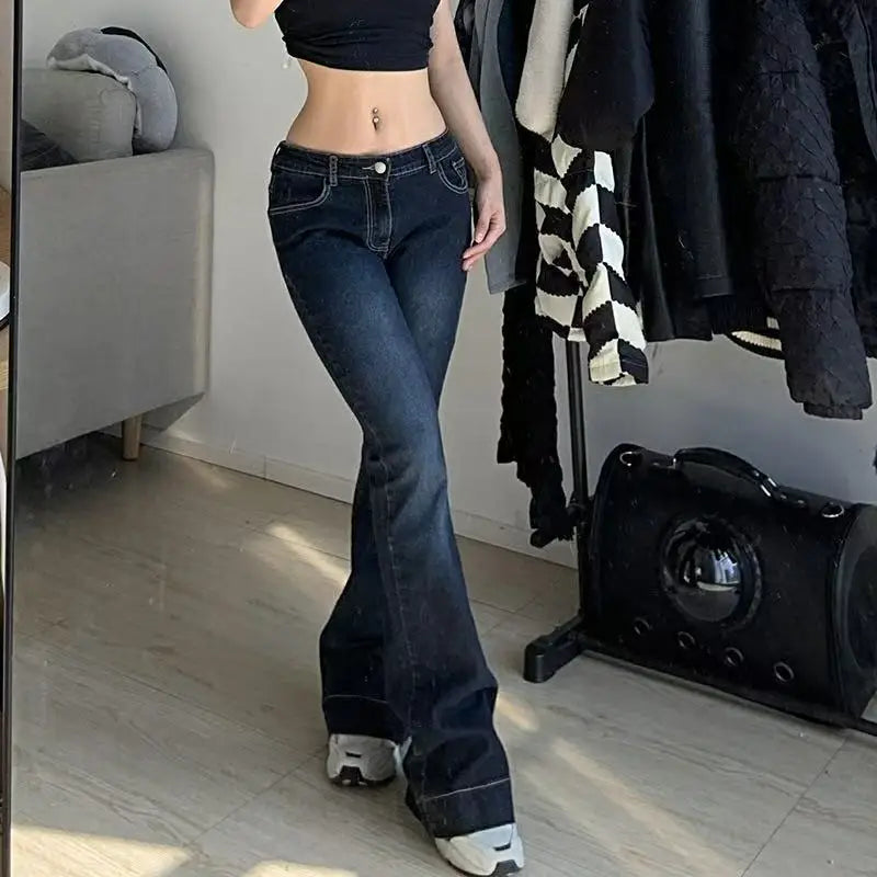 Low-Rise Flare Jeans
