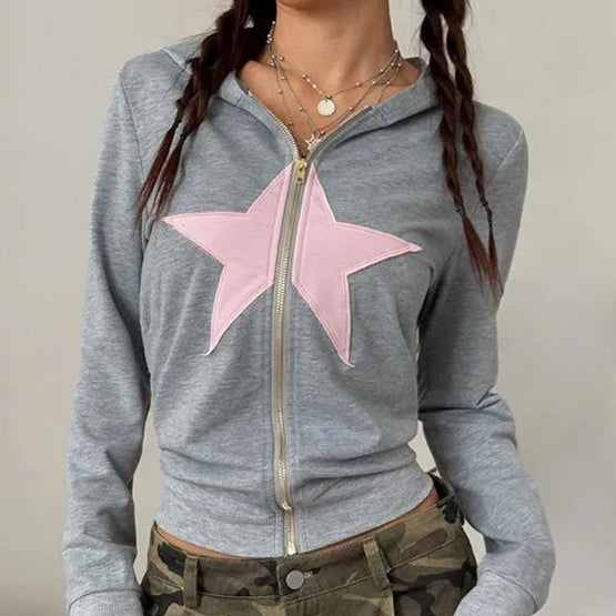 Star Graphic Zip Hoodie